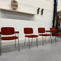 Moulin eetkamerstoelen Lucir rood