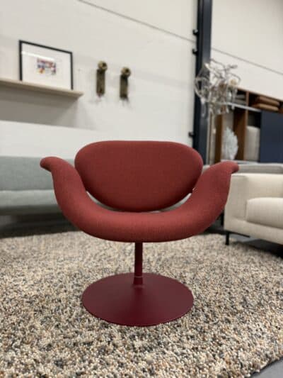 Tulip fauteuil midi rood stof