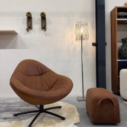 Nieuw Label van den Berg Hidde Soft Draai Fauteuil Bruin leer Stoel