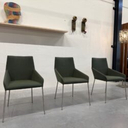 3 Nieuw Design on Stock Penta Eetkamerstoel groen stof Stoel