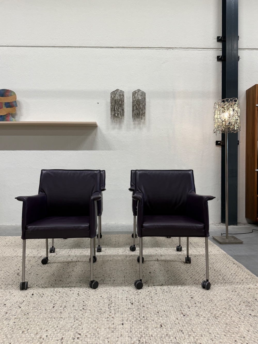 4 design on stock gola eetkamerstoel design stoel paars wiel