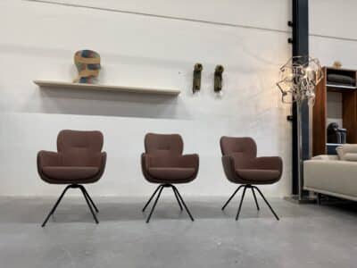 Madison eetkamerstoelen stof leer