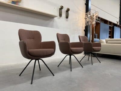 Madison eetkamerstoelen stof leer - afbeelding 3