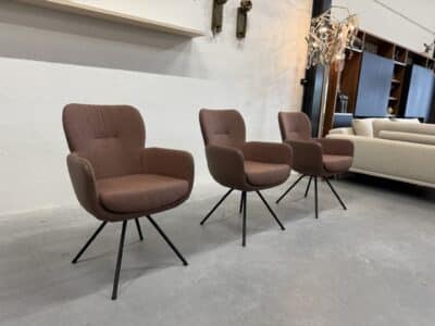 Madison eetkamerstoelen stof leer - afbeelding 4