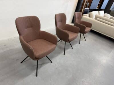 Madison eetkamerstoelen stof leer - afbeelding 5