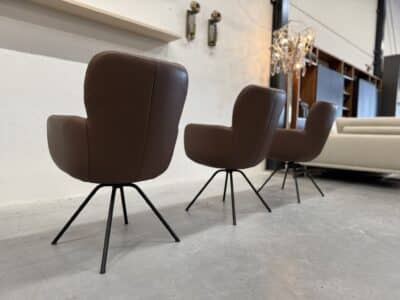 Madison eetkamerstoelen stof leer - afbeelding 8