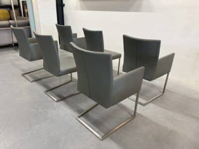Bert plantagie misty tidy leer eetkamerset grijs - afbeelding 10
