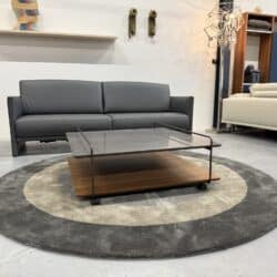 931-524 Salontafel Notenhout & Natuursteen