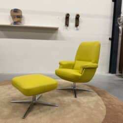 Showmodel Entro Two Fauteuil met Poef Senso leer