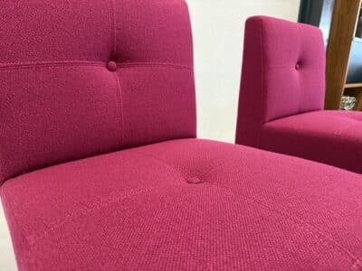 7714 knopenstoel stof roze set van 2 stoelen - afbeelding 4