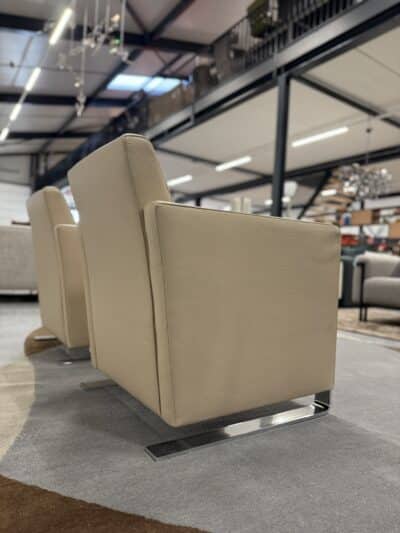 2 navy fauteuils fuerte leer - afbeelding 7