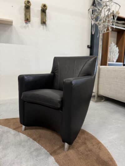 Dolcinea fauteuil zwart leer - afbeelding 3