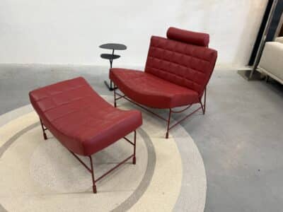 Volare fauteuil rood leer - afbeelding 3
