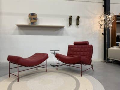 Volare fauteuil rood leer - afbeelding 4