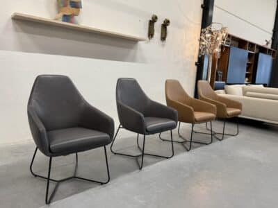 4 vico lazy eetkamerstoelen country leer - afbeelding 2