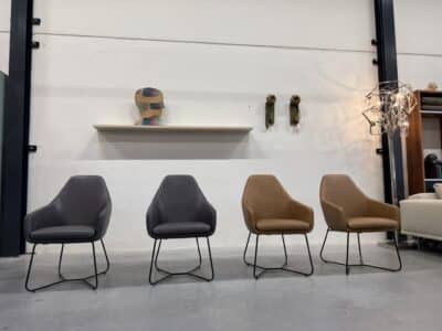 4 vico lazy eetkamerstoelen country leer