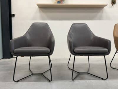 4 vico lazy eetkamerstoelen country leer - afbeelding 5