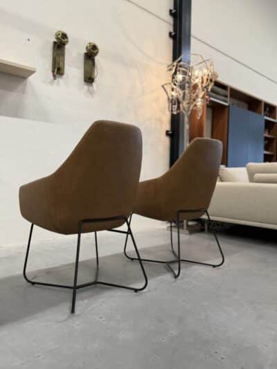4 vico lazy eetkamerstoelen country leer - afbeelding 10