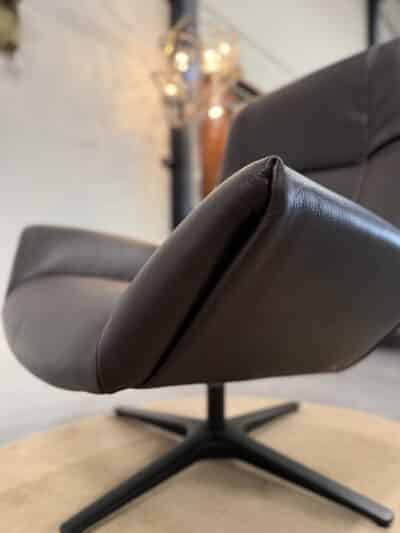 De sede 149 fauteuil met voetenbank bruin leer - afbeelding 6