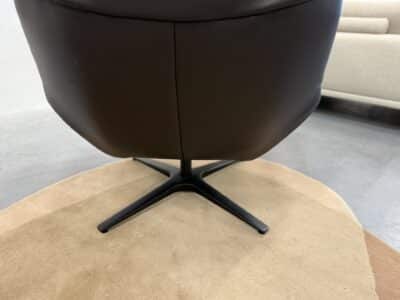 De sede 149 fauteuil met voetenbank bruin leer - afbeelding 8