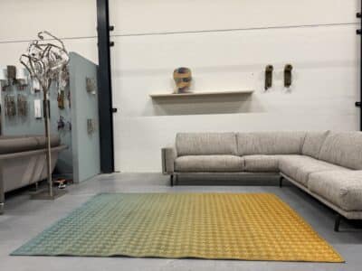Vloerkleed groen geel 244x173
