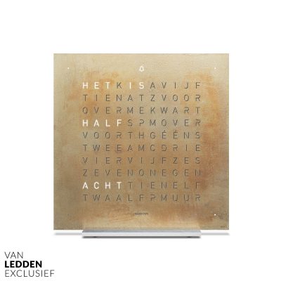 Qlocktwo touch woordklok wekker goud gold van ledden exclusief