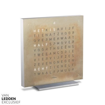 Qlocktwo touch woordklok wekker goud gold van ledden exclusief
