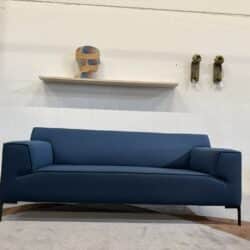Bloq Bank 2,5 zits Ploegwool blauw Stof