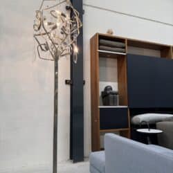 Delphinium Vloerlamp Nikkel